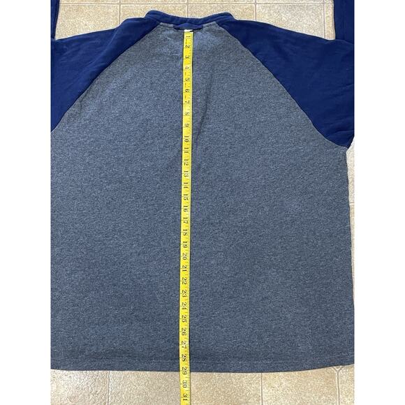 Cabelas Men’s Long Sleeve Cotton 2XL Henley Heavy Weight T-Shirt Blue/Gray - Picture 6 of 12